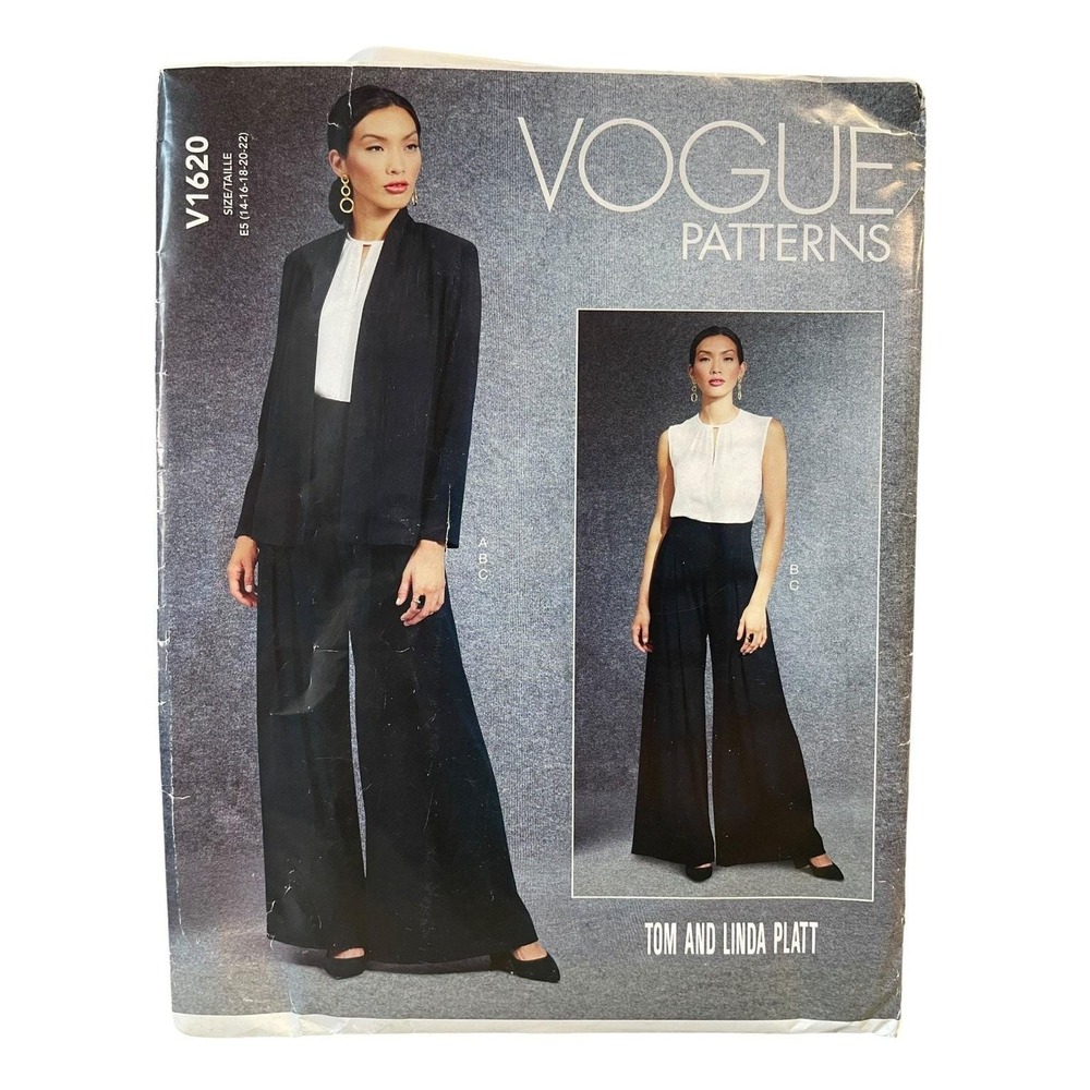 Vogue V1620 Misses Jacket Top Pants Sewing Pattern Size 14-22